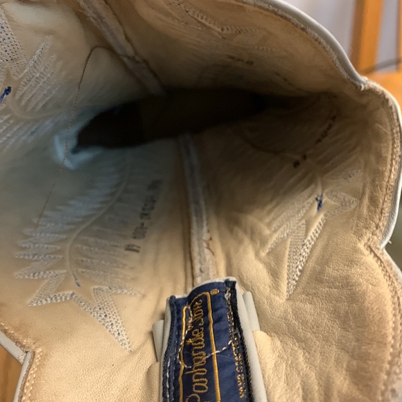 Unused Light Grey with Blue Panhandle Slim cowboy boots 👢 size 8 1/2 B width - Picture 4 of 12